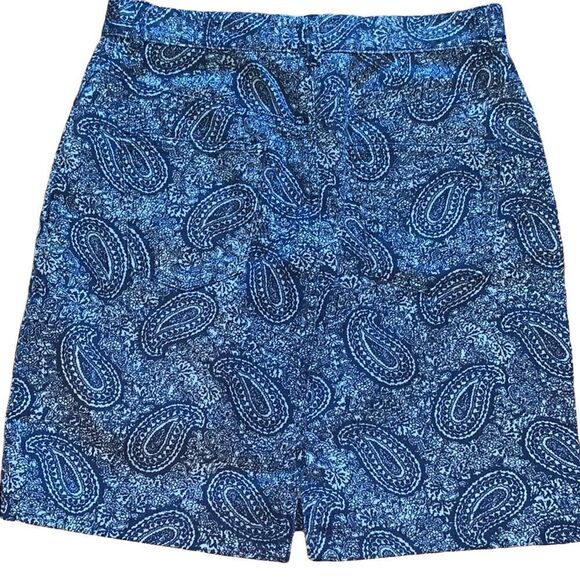 JONES WEAR SPORT blue paisley jean skirt 4 - Picture 3 of 7